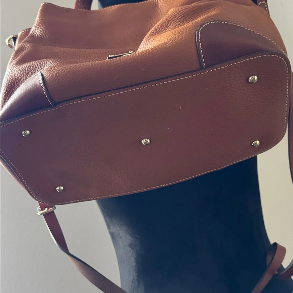 Dooney & Bourke‎ pebble caramel leather Brenna Satchel medium Habdbag purse